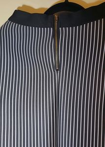 Black-and-white Striped Skirt.