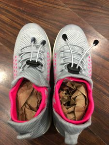 Stylish Gray & Pink Sneakers Kids Size UK 6