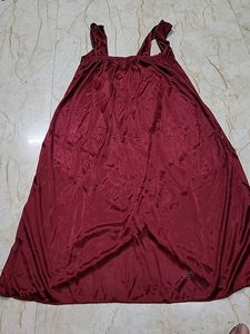 Vintage Burgundy Lace Trim Slip nighty