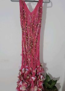 Rose Pink Couture Party Gown