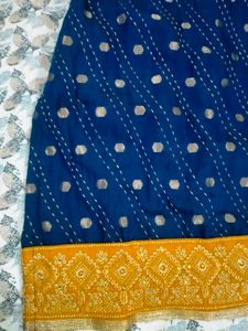 Navy Blue And Mustard Yellow Suit Set