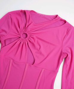 Hot Pink Long Sleeve Top