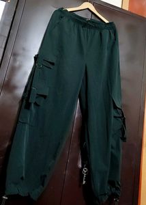 Sea Green Cargo Trouser Pant For 34 Waist