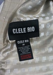 Men Cream Check Jacket Suit