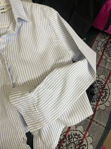 Trendy Lined Blue Shirt