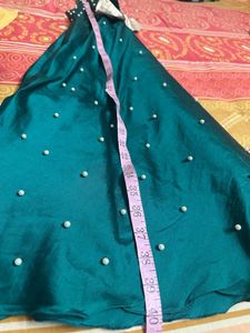 Girls Gown | Green Dress with Pearls