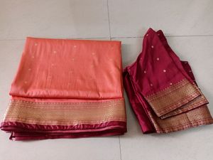 Silk Saree &amp; Foundation Combo