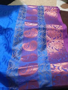 Blue Printed Saree