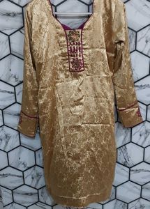 Golden Suit With Magenta Bottom