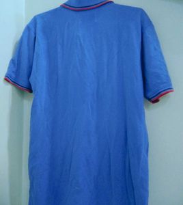 MEN&#39;S BLUE POLO NECK TSHIRT
