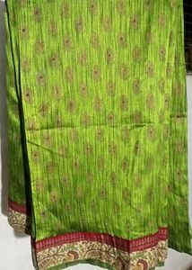 Green Paisley Print Fabric