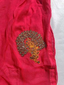 Pure Gourguit Pink Saree