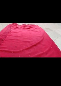 Pink Saree with Embellishments