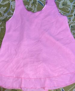 Pink Sheer Babydoll Top