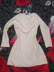 Cream Knit Mini Dress