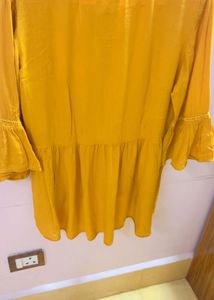 Mustard Bell Sleeve Top