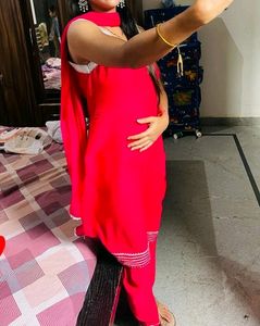 Beautiful Magenta Suit With Duppta
