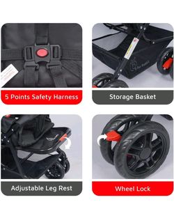 R For Rabbit Foldable Stroller With Mosquito Net