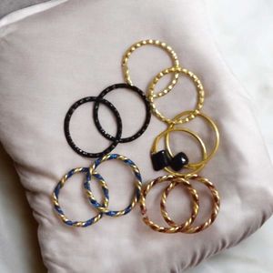 Colorful Twisted Nose Rings Of 12 Pcs
