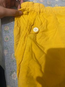 Yellow Colour Cute Shorts With Pocket @rs 99