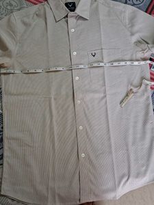 Light Tan Striped Button-Down Shirt