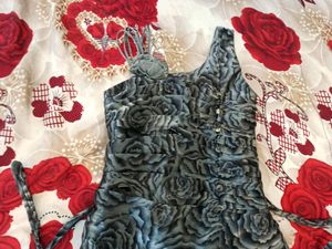 Grey party wear gown for 4/6yo girls