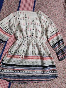 Boho Print Mini Dress