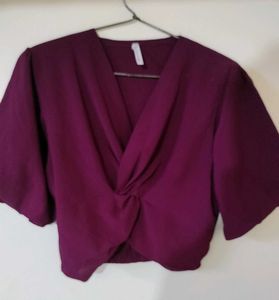 Chic Purple Twist Top
