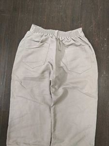 Beige High waist Trouser