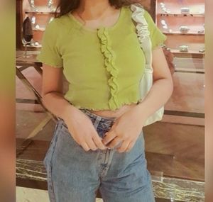 Pinterest Green Crop Top