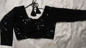 Black Sequin Blouse