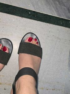 black used ankle block heel