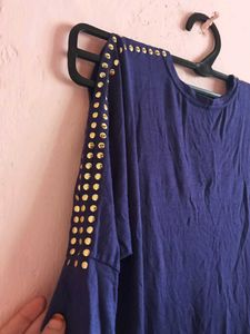Blue Embellished Top