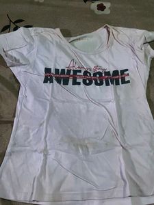Pink Casual Daily Wear Tshirt For Women
