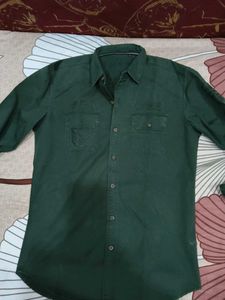 Olive Green Military Style Shirt