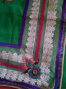 Chiffon Fabric And Net Ki Sundar Sadi