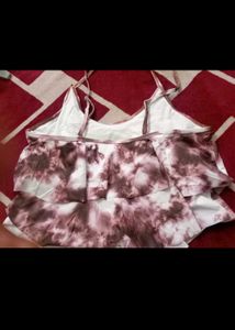 Tie-Dye Ruffle Crop Top