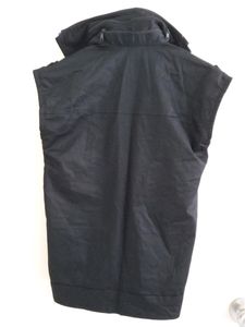Black Collar Zipped With hoodie Multi pocket Coat