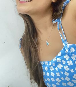 Blue Floral Mini Dress