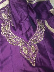 Purple Embellished Ethnic Top