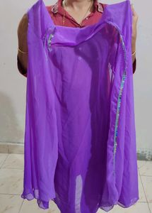 Purple Embroidered Kurta Set