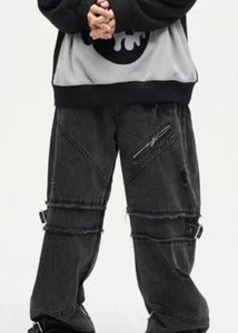 Distressed Black Denim Jeans