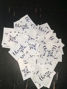 Thank You Rectangular Sticker ((50 Piece))