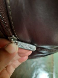 Kipling Brown Leather Shoulder Bag