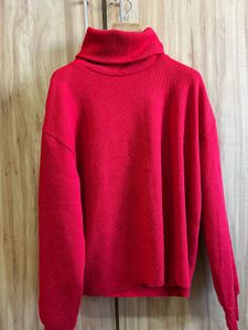 Red Turtleneck Sweater