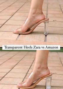 Zara Clear Transparent Heels 3 Inches