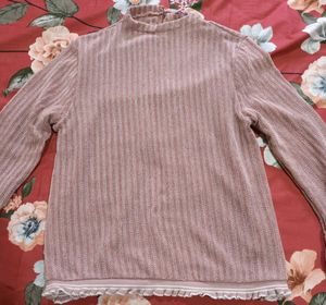 Ribbed Mock Neck Top