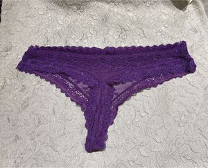 Purple Lace Thong