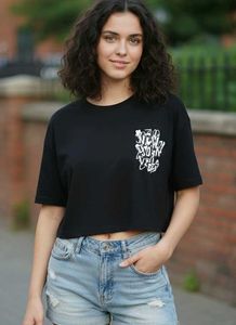 Black oversized crop top🖤✨