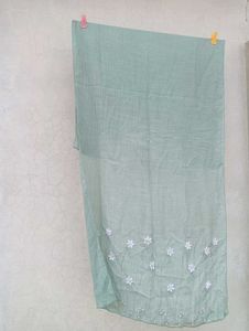 Scarf with Floral Embroidery